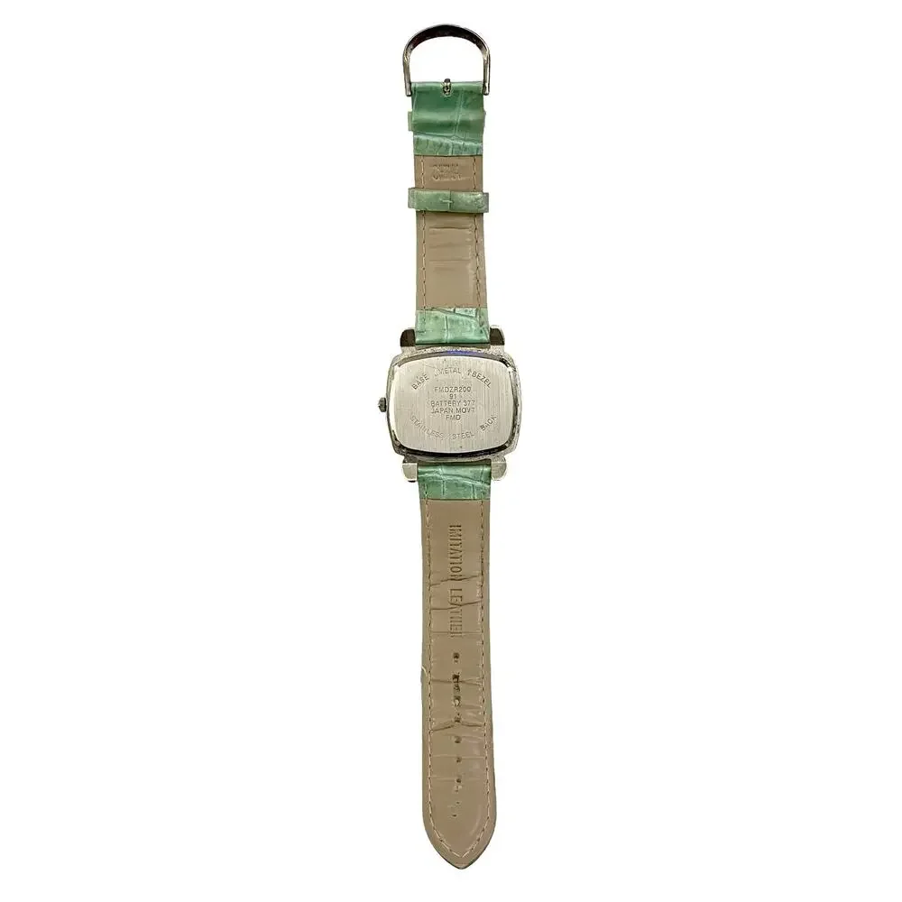 Women's FAUX LEATHER WATCH Aqua Blue - NEW BATTERY